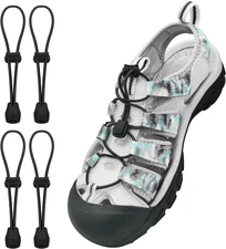 2 Pairs Elastic No Tie Shoe Laces Replacement Laces for Keen Sandal, round No Ti