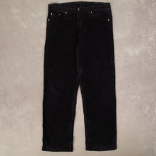 Vintage Jumbo Cord Trousers W36 L30 Men's Navy Blue Corduroy