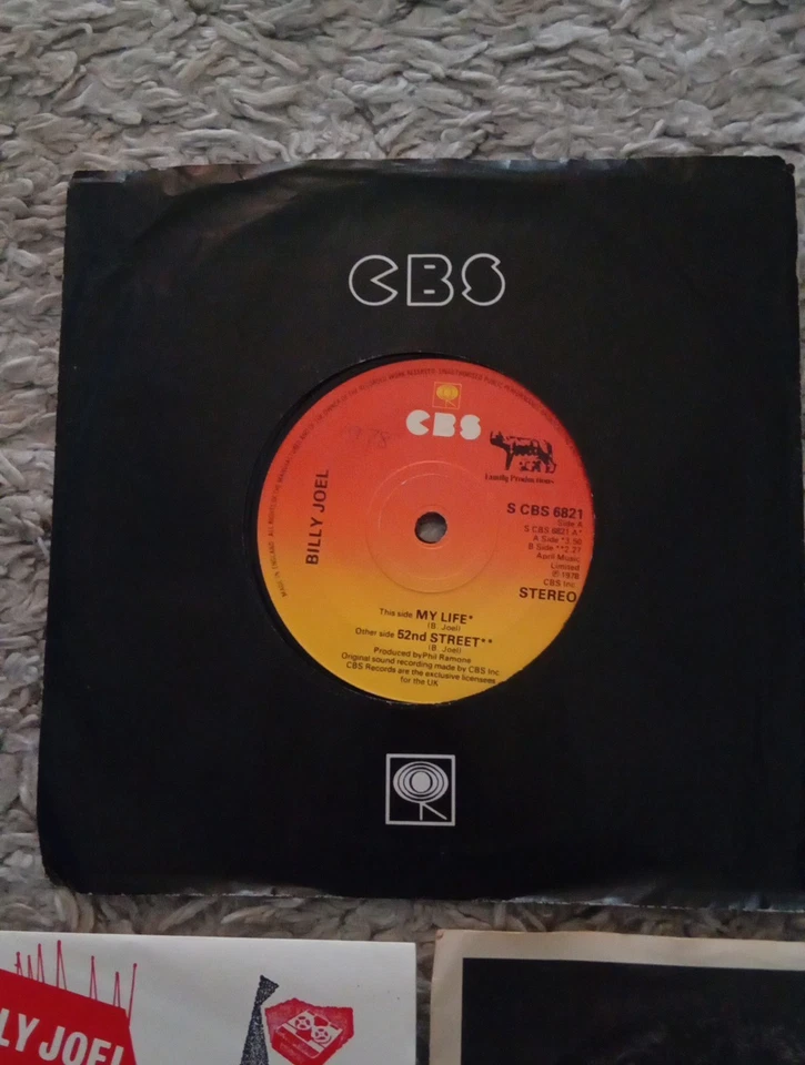BILLY JOEL   - UPTOWN GIRL , AN INNOCENT MAN & MY LIFE  7" VINYL SINGLES  - Image 4 of 4