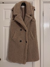 Ladies Teddy Fabric Long Gilet Size Small
