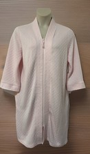 Croft & Barrow Quilted Zip Robe Bathrobe Large Pinnk Housecoat  Pockets Zipper