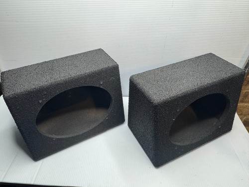 Rockville RS6x9BL 6x9" Wedge Car Speaker Box Enclosures with Bedliner - Pair