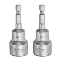 "2X Nuss-Aufsatz 16Mm 1/4\" 6K 2.56\" Magnet FüR Diverse Fahrzeuge"