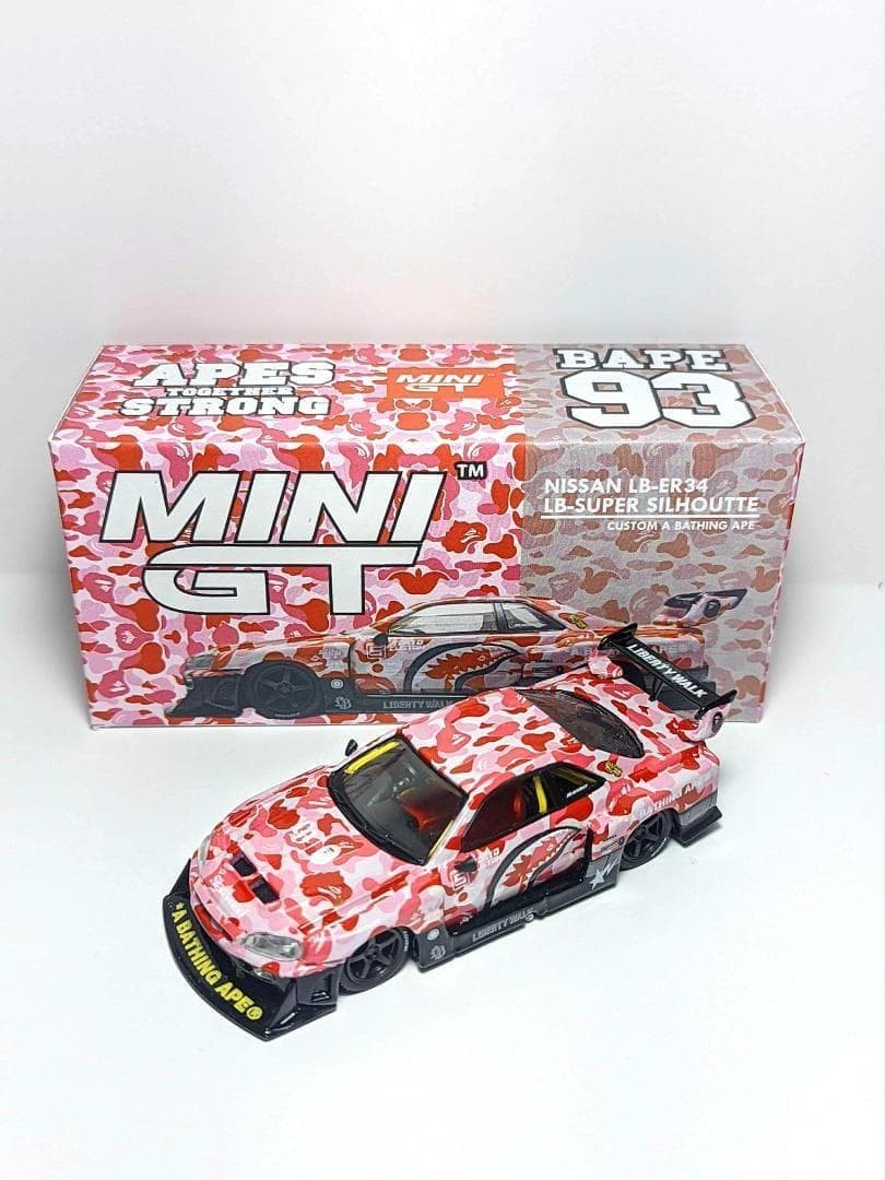 限定 LBWK Mini GT BAPE 日産 R34 + ケース付き Limited LBWK Mini GT BAPE Nissan R34 + case | eBay