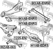 Querlenker Hinterachse 1225-EN FEBEST für HYUNDAI KIA