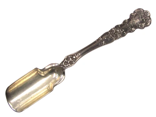 Sterling Silver  Scalloped Shell Bowl Cheese Sugar Serving Spoon