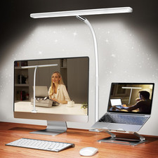 Airlonv LED Desk Lamp for Office Home, Eye-Caring Desk Light with Stepless Dimmi