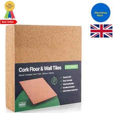 Eco-Friendly Self-Adhesive Cork Tiles 300mm - 9 Pack for Sustainable Spaces