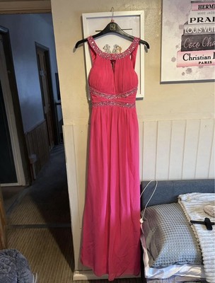 open lace back dress Ashley Lauren 11373 Electric Watermelon Prom Dress Sz 6 Lace Up Back Fully Beaded Evening Gown