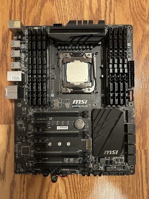 MSI X99S SLI Plus 64GB 8x8GB DDR4 2400MHz RAM Intel Core i7-5820k I/O Shield