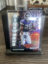 2025 Panini Prizm Black  SILVER Fireworks Adrian Peterson #16 Vikings