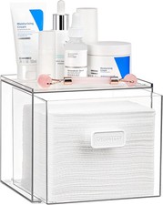 Disposable Facial Towels Holder,Clear Storage Drawer Compatible with Clean Skin