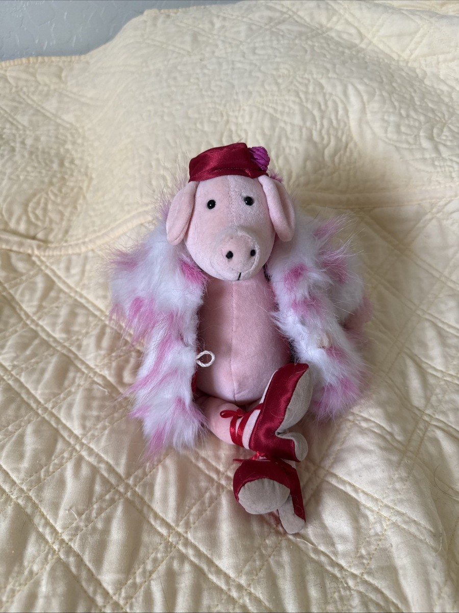 Jellycat Pig Plush Fur Coat Piggy 10