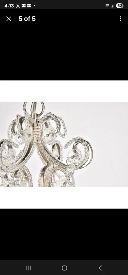 Chandelier  LIVING DISTRICT 4-Light Pendant Chrome (New in box) - Image 4 of 4