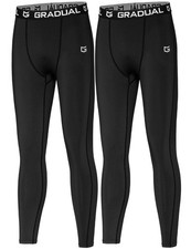 Boys' Compression Pants Youth Thermal Base Layer Fleece Tights Sports Basketb...