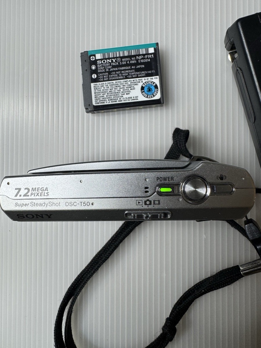 Sony Cyber-shot DSC-T50 7.2MP Digital Camera - Silver for sale