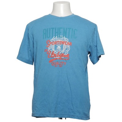Kappa, T-shirt, Größe: L, Blau, Baumwolle/Polyester, Print, Herren #y5w