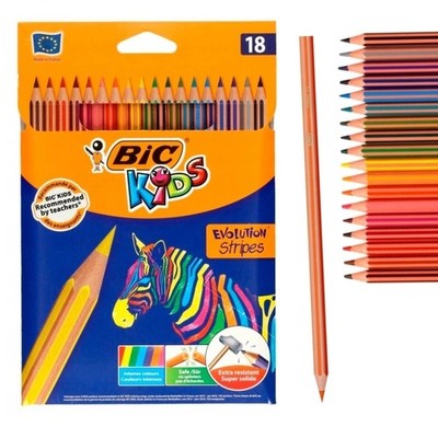 BIC Kids Eco Evolution Stripes 18 Farbstifte