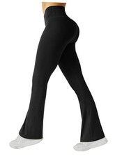 Women's Flare Yoga Pants V Waist Flared Leggings High Waisted X-Large Black