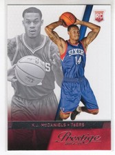 14/15 PANINI PRESTIGE K.J. MCDANIELS RC SP ROOKIE #187