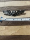 World War II Army Air Forces Sterling Silver Navigator Stamp Insignia Pin Wings — photo 1
