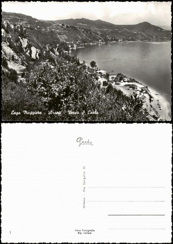 Ansichtskarte Locarno Lago Maggiore Arona Versa S. Carlo 1960 - Picture 1 of 3