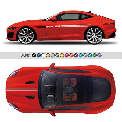 Pegatinas kit lateral y capó doble Classic Line compatible con Jaguar F-Type