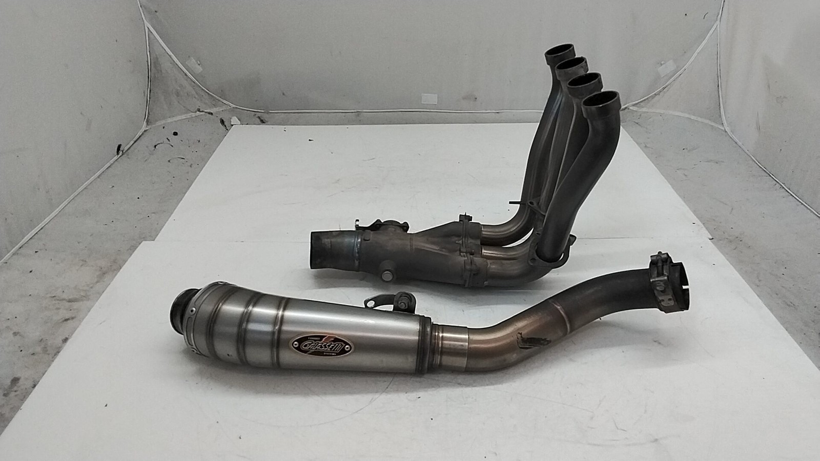 Yamaha r1 04 05 scarico terminale marmitta galassetti modifica laterale completo
