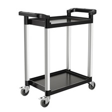 Uimoso Heavy Duty Utility Cart 300 lbs Capacity 2-tier Service Cart with Wheels