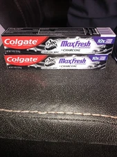2 Colgate Max Fresh + Charcoal 1.9 Oz Each
