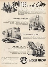 1948 Otis Elevator: Skylines Houston Vintage Print Ad