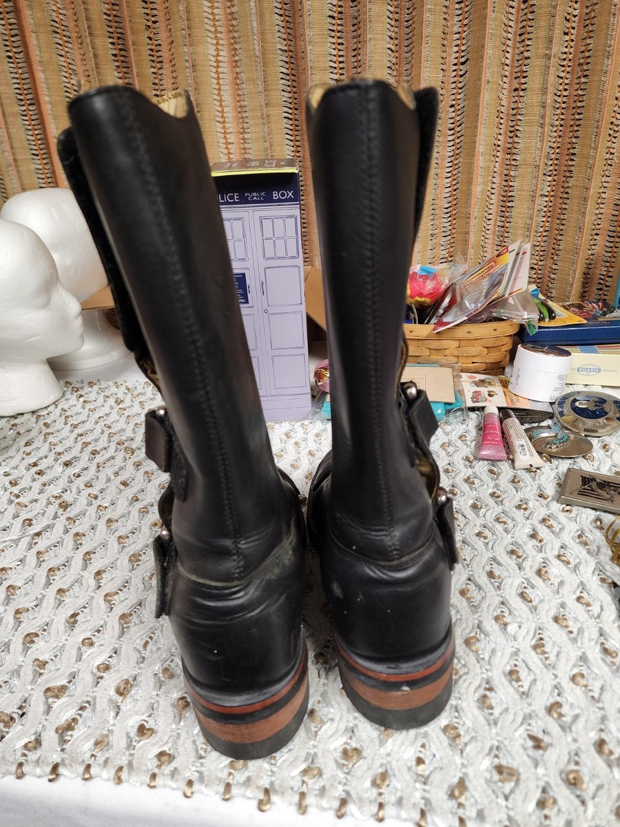 Chippewa 27862 Black Odessa Leather Euro Rally Motorcycle BOOTS