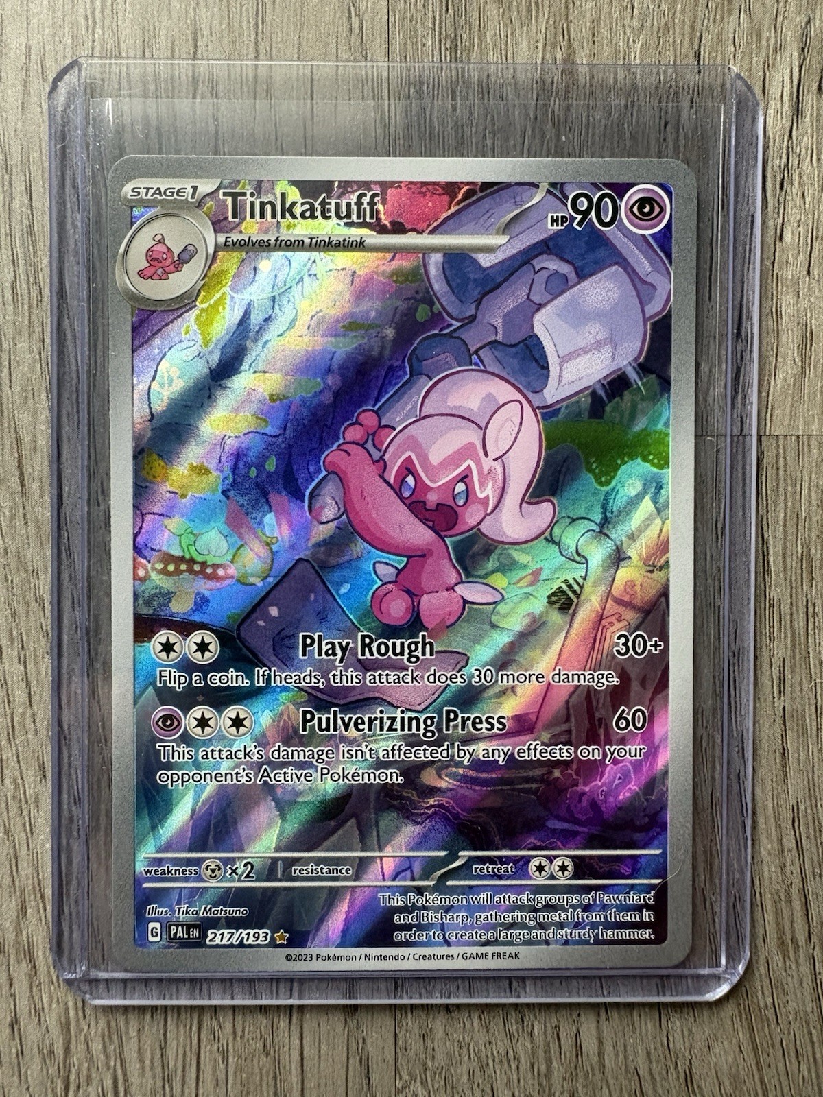 Tinkatuff 217/193 Illustration Rare SV02: Paldea Evolved Pokémon TCG