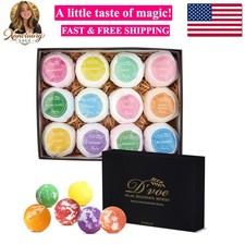 Bath Bombs Gift Set, XXL 4.2oz 12Pcs. All Natural Handmade Bathbombs With Org...