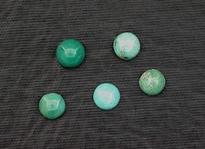TWO 4mm Round Natural Turquoise Cab Cabochon Gem Stone Gemstone ebs3954