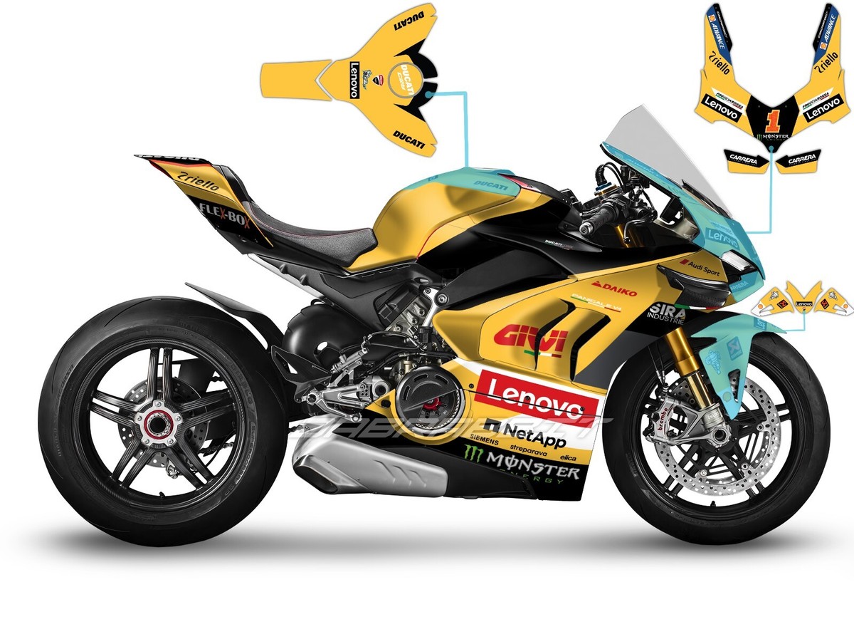 DUCATI Panigale V4用 デカールセット Complete V4 GP sticker kit - Ducati Panigale
