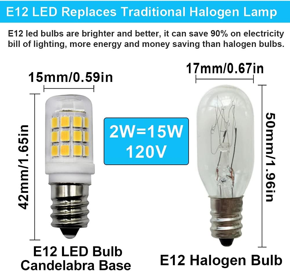 E12 LED Fridge Water Dispenser Light Bulb 2W(15W Replacement) 120V T5 Tubular Ap eBay