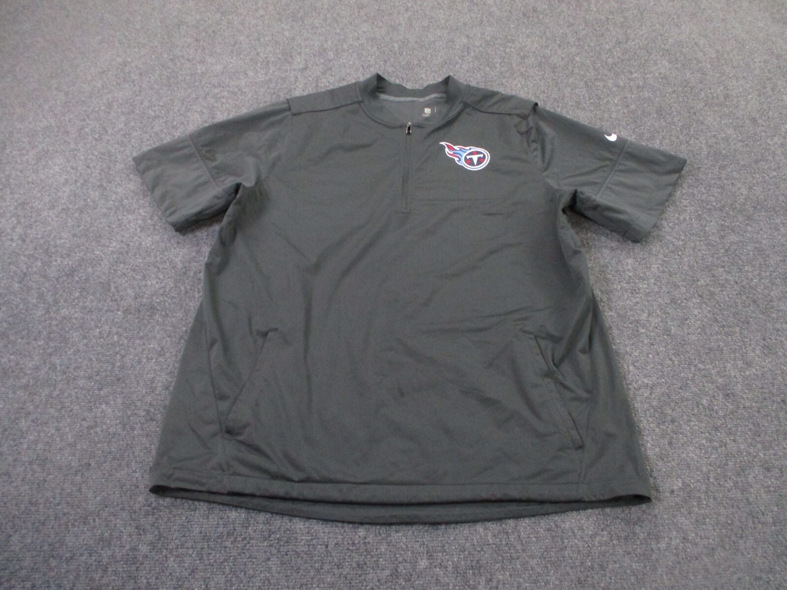 Tennessee Titans Jacket Mens XL Gray Nike Windbreaker NFL Shirt Pullover Adult