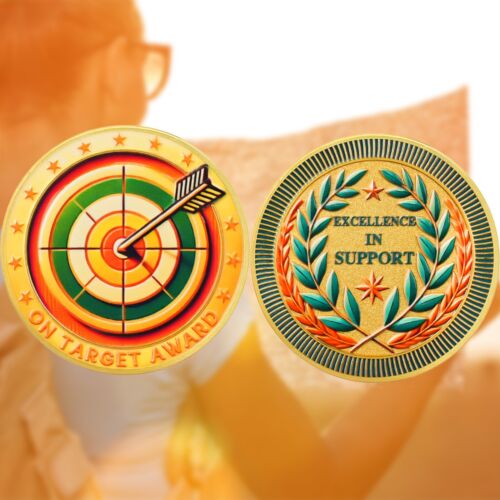 Moneda Inspiring On Target Challenge premio agradecimiento regalo para compañero de trabajo del personal