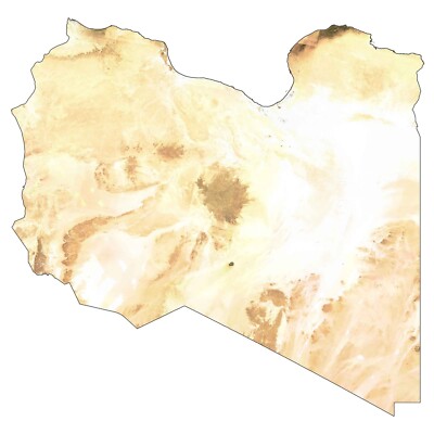 Libya Satellite Map GLOSSY POSTER PICTURE PHOTO PRINT BANNER 13502