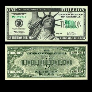 trillion dollar bill funny play money novelty ebay