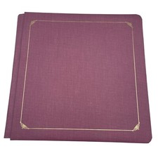 Creative Memories Scrapbook Photo Album 15 Page Mauve 12 X 12 Acid Free READ