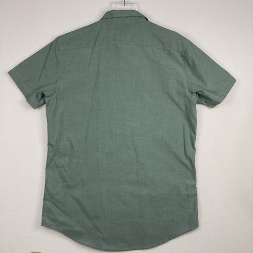 Camisa RVCA Para Hombre’s Med Verde That’ll Do Abotonada Preppy Calce Ajustado Manga Corta - Imagen 5 de 9