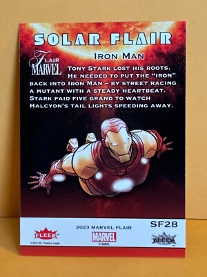 2024 Upper Deck Flair Marvel Iron Man Solar Flair SP #SF28 Nice | eBay