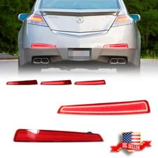 2x Red Rear Bumper LED Reflector Tail Brake Signal Lights For 2009-2011 ACURA TL