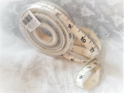 Landhausstil MASSBAND Druck schwarz auf elfenbeinfarbenem Band - 15 mm - verschiedene Längen