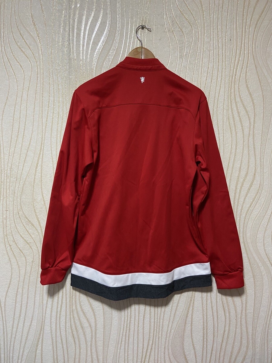 MANCHESTER UNITED 2016 2017 PRE MATCH FOOTBALL SOCCER TRACK JACKET