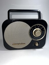 Studebaker SB2000 Retro Portable AM/FM Radio - Speaker -Aux Input Black Tested