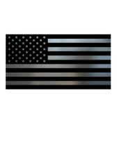 USA FLAG AMERICAN Car Vinyl Window Decal/Sticker BLACK/METALLIC CHROME SILVER