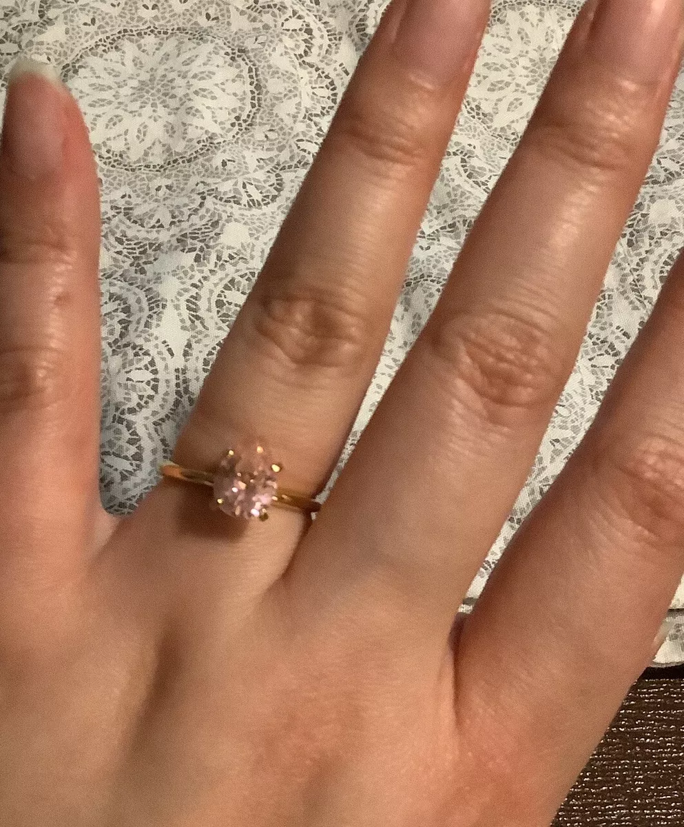 Pink rhinestone ring sale